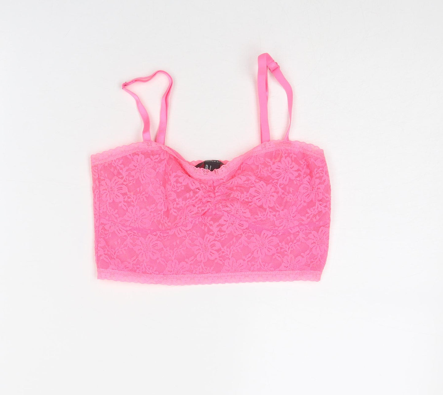 FOREVER 21 Womens Pink Polyester Cropped Tank Size S Sweetheart - Bralette