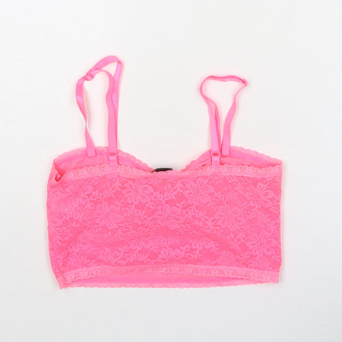 FOREVER 21 Womens Pink Polyester Cropped Tank Size S Sweetheart - Bralette