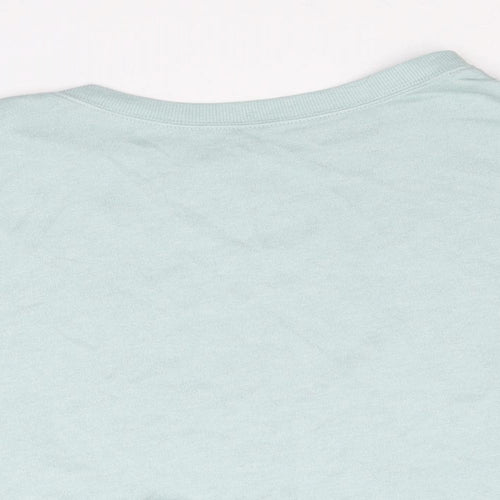 Divided by H&M Womens Blue Viscose Basic T-Shirt Size M Round Neck