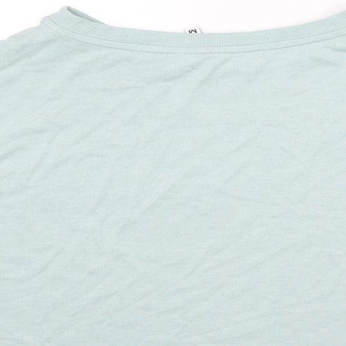 Divided by H&M Womens Blue Viscose Basic T-Shirt Size M Round Neck
