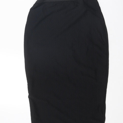 Select Womens Black Geometric Polyester Straight & Pencil Skirt Size 12