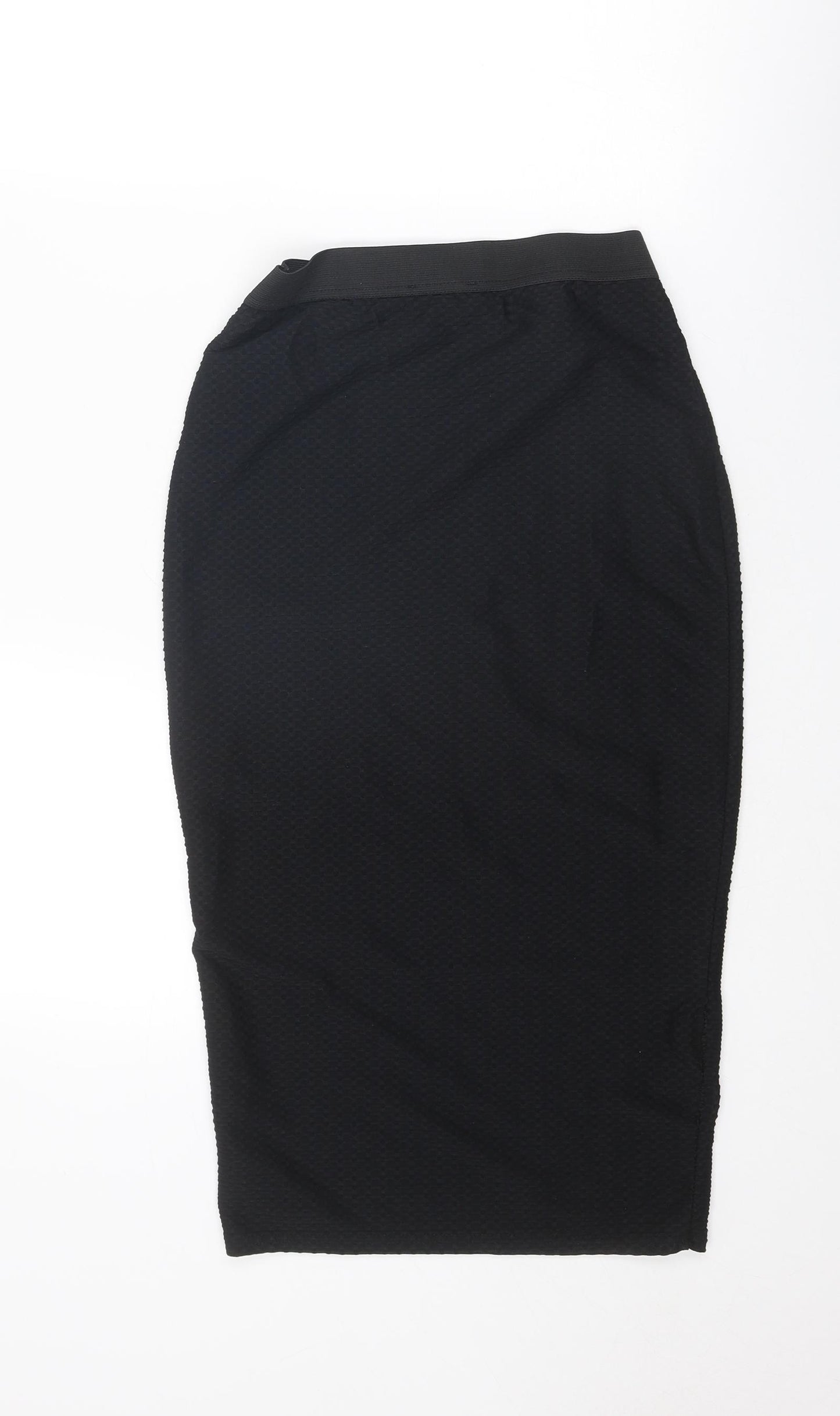 Select Womens Black Geometric Polyester Straight & Pencil Skirt Size 12
