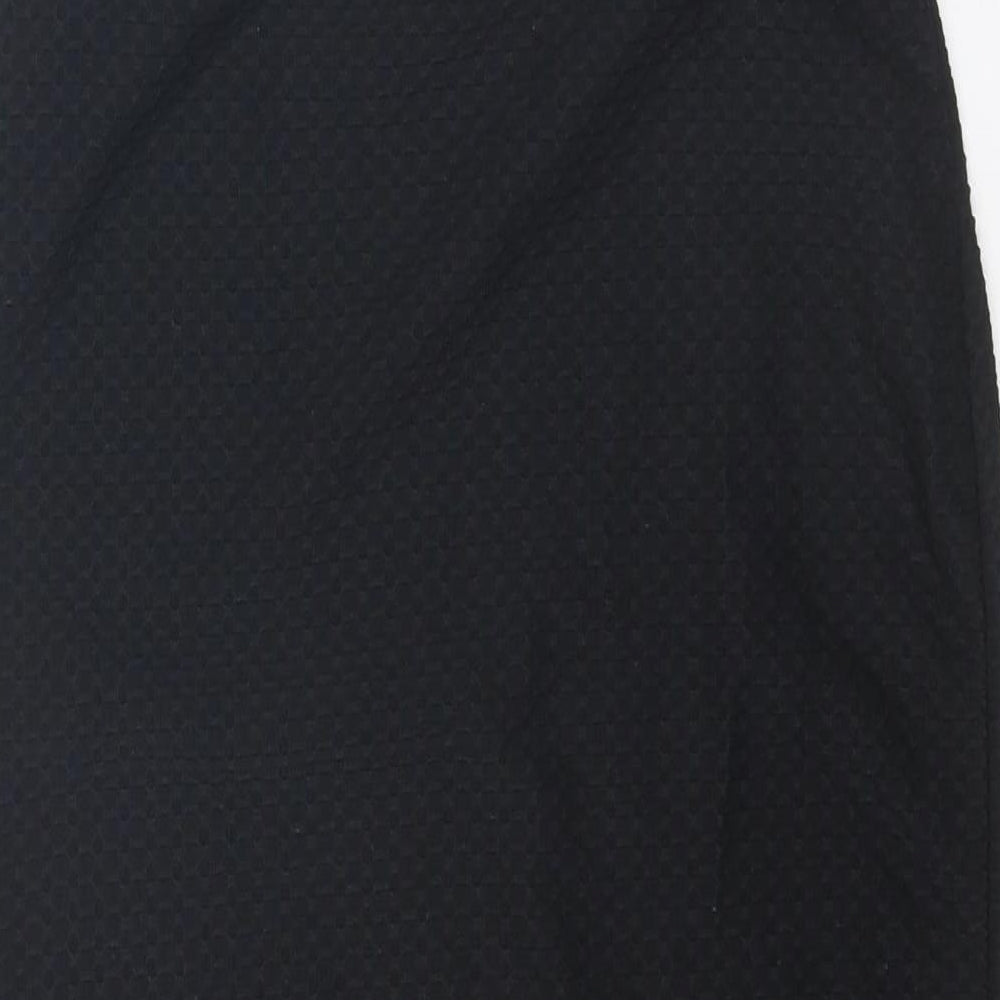 Select Womens Black Geometric Polyester Straight & Pencil Skirt Size 12