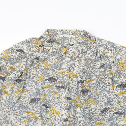 H&M Womens Multicoloured Floral Polyester Basic Button-Up Size 18 Collared