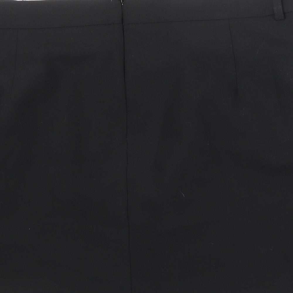 Marks and Spencer Womens Black Polyester Cargo Skirt Size 18 Zip