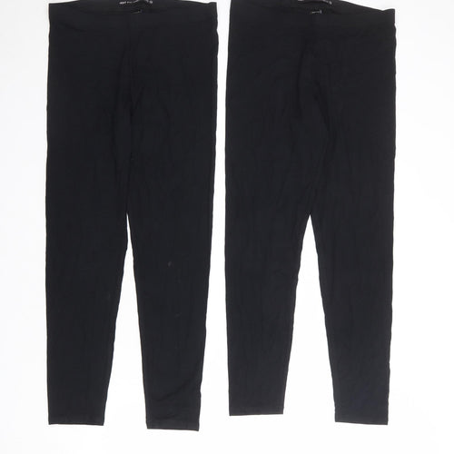 NEXT Womens Black Viscose Capri Leggings Size 12