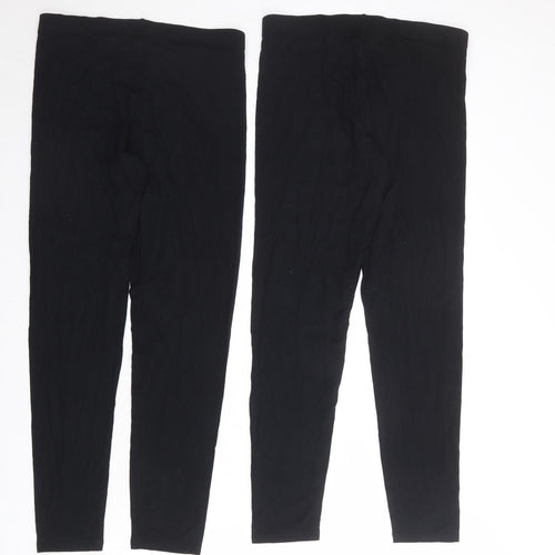 NEXT Womens Black Viscose Capri Leggings Size 12