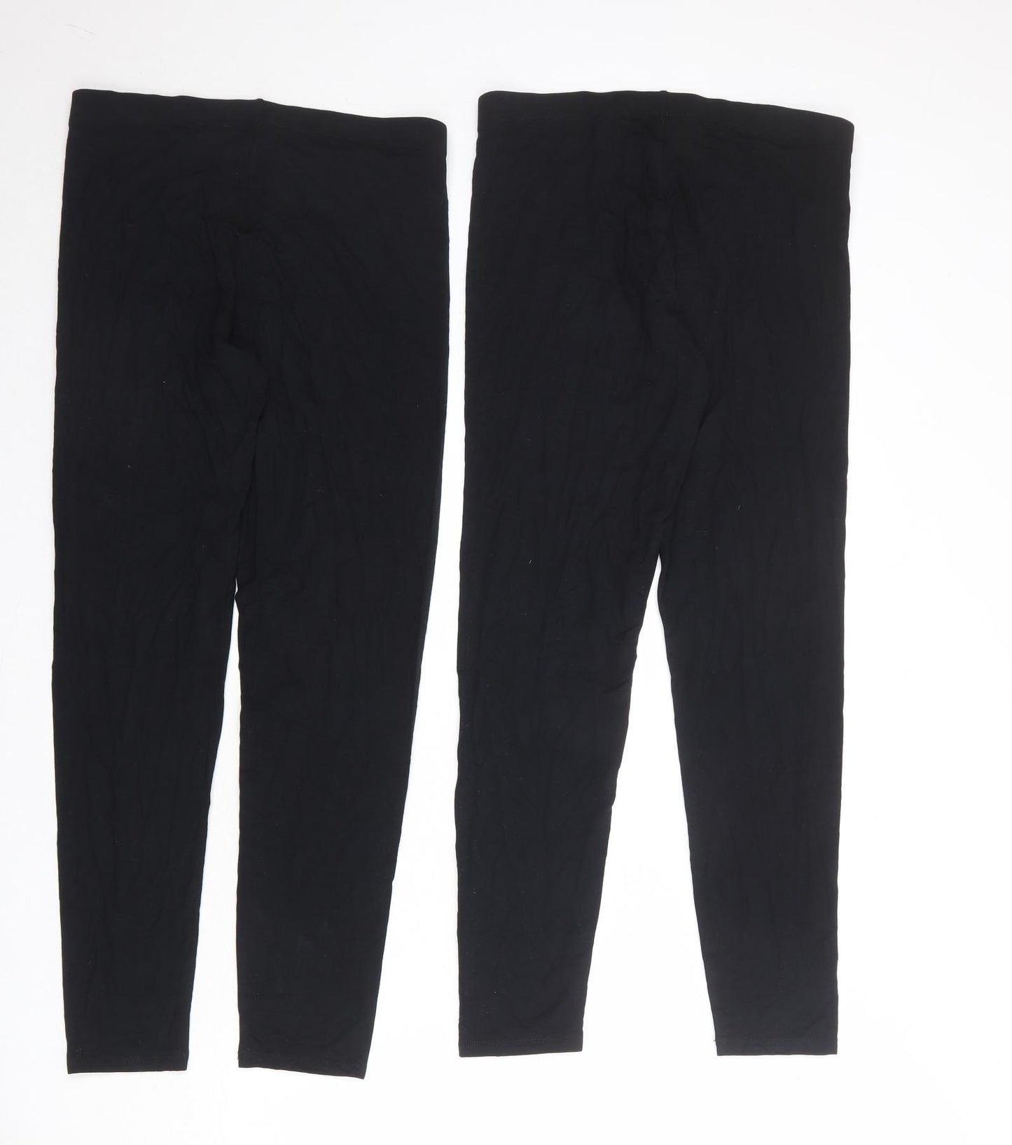 NEXT Womens Black Viscose Capri Leggings Size 12
