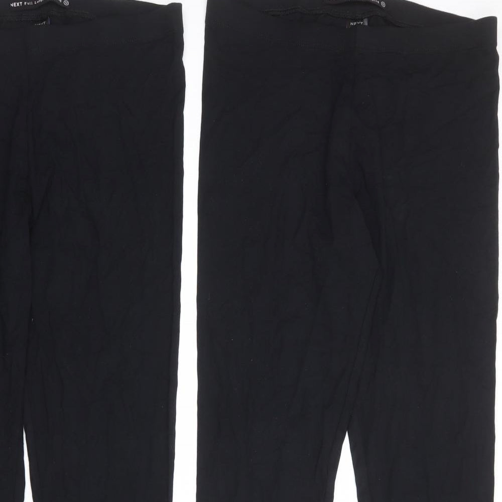 NEXT Womens Black Viscose Capri Leggings Size 12
