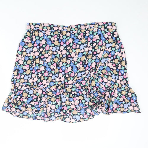 Marks and Spencer Womens Multicoloured Floral Viscose Skater Skirt Size 20