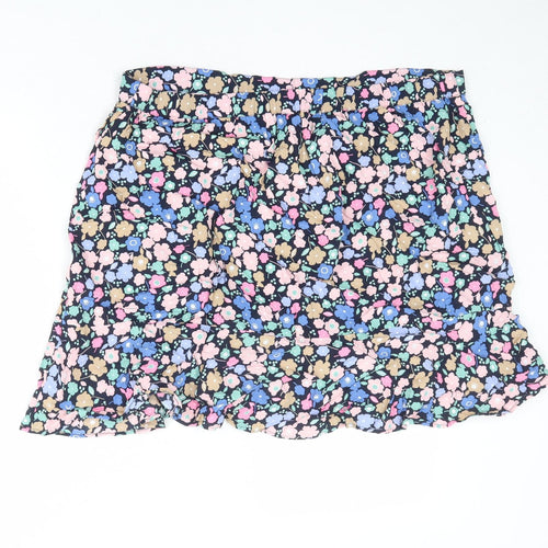 Marks and Spencer Womens Multicoloured Floral Viscose Skater Skirt Size 20