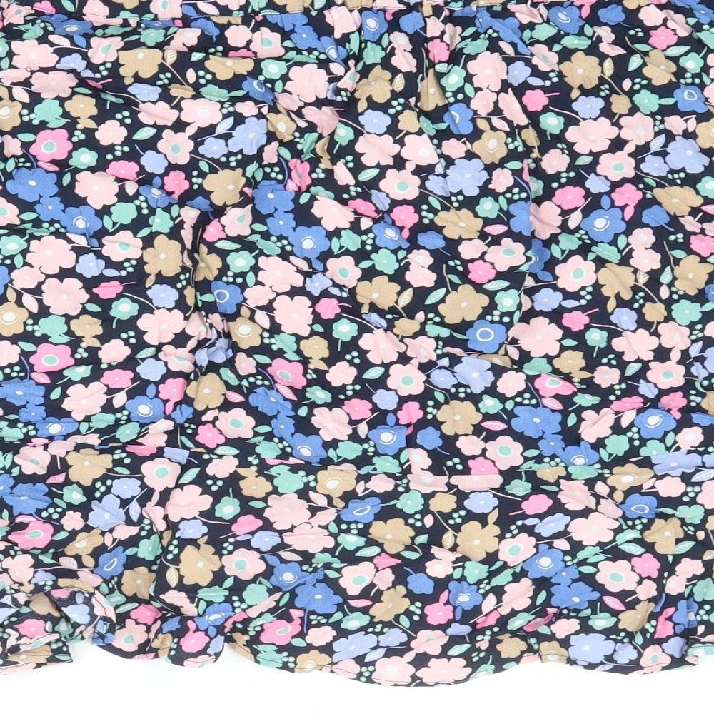 Marks and Spencer Womens Multicoloured Floral Viscose Skater Skirt Size 20
