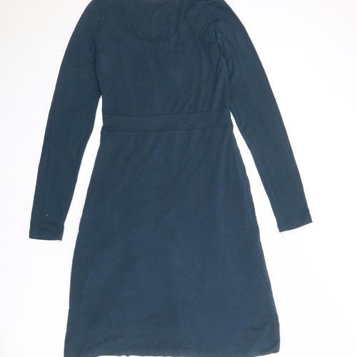 Sandwich Womens Blue Viscose Jumper Dress Size S Round Neck Pullover