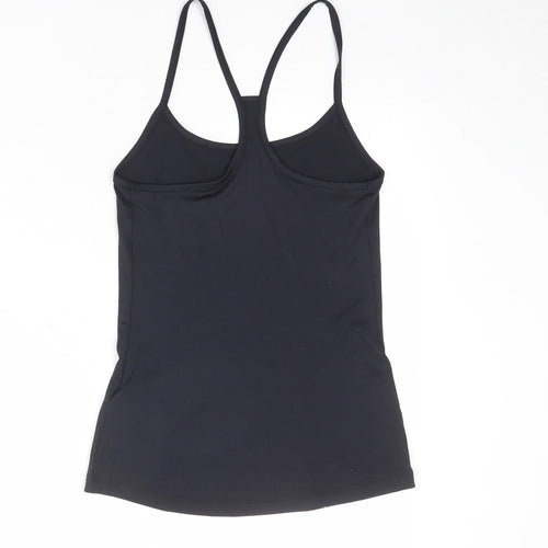 GOODMOVE Womens Black Polyester Camisole Tank Size 6 Scoop Neck Pullover