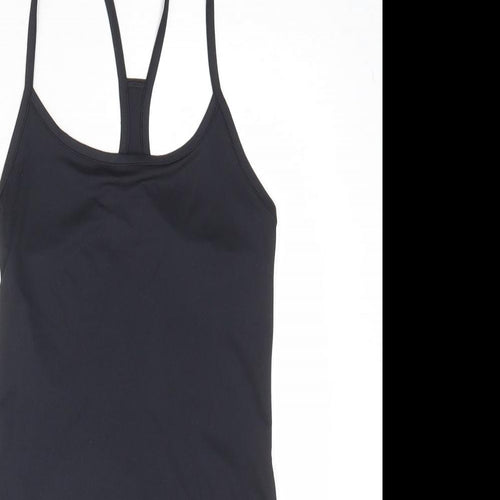 GOODMOVE Womens Black Polyester Camisole Tank Size 6 Scoop Neck Pullover