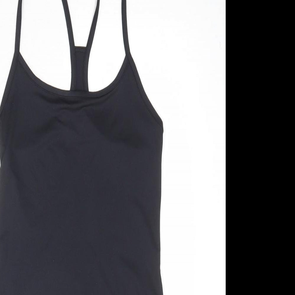 GOODMOVE Womens Black Polyester Camisole Tank Size 6 Scoop Neck Pullover