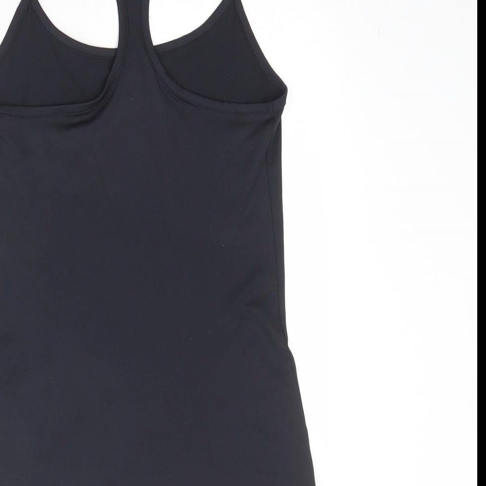 GOODMOVE Womens Black Polyester Camisole Tank Size 6 Scoop Neck Pullover