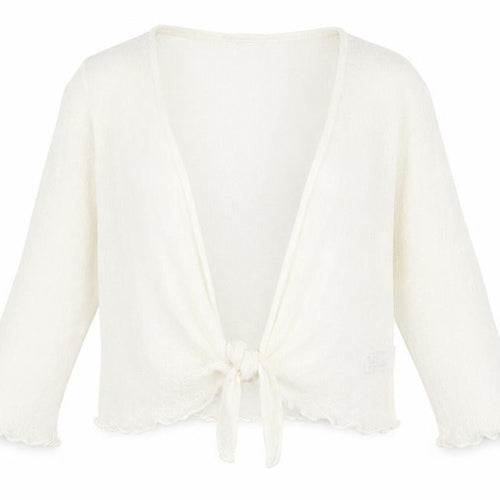 Simply Stockshop Womens Ivory V-Neck Acrylic Cardigan Jumper Size S