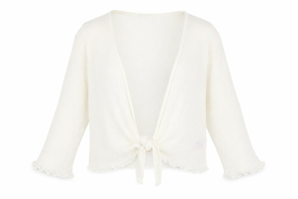 Simply Stockshop Womens Ivory V-Neck Acrylic Cardigan Jumper Size S