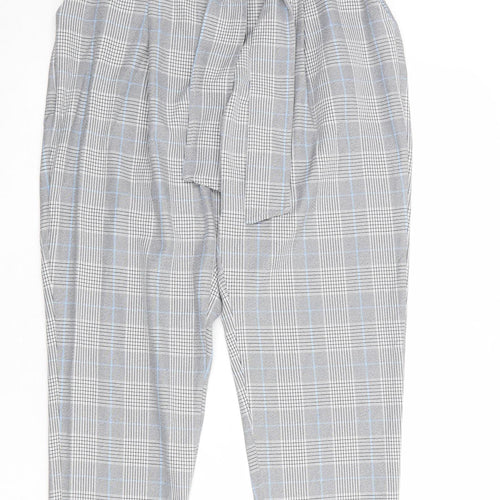 Select Womens Multicoloured Plaid Polyester Capri Trousers Size 14 Regular Zip
