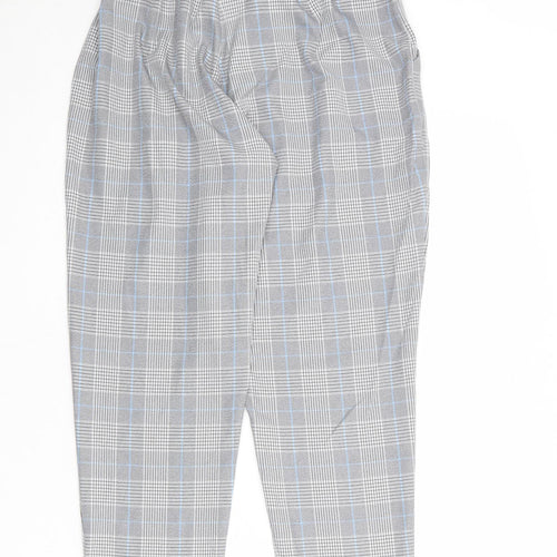 Select Womens Multicoloured Plaid Polyester Capri Trousers Size 14 Regular Zip