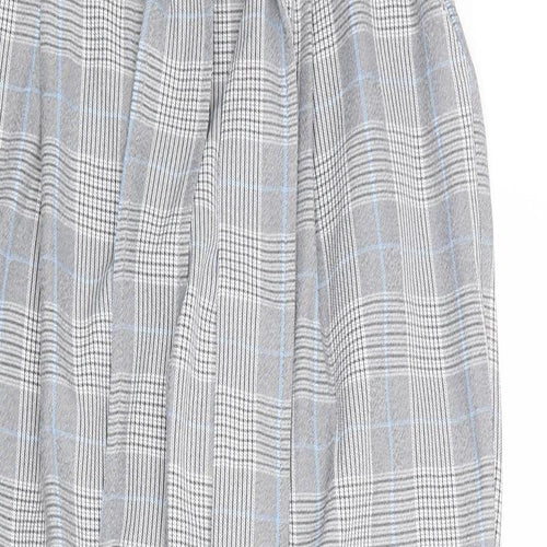 Select Womens Multicoloured Plaid Polyester Capri Trousers Size 14 Regular Zip