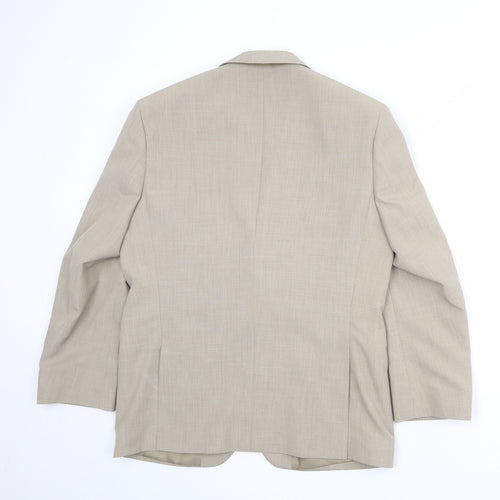 Greenwoods Mens Beige Polyester Jacket Suit Jacket Size 40 Regular