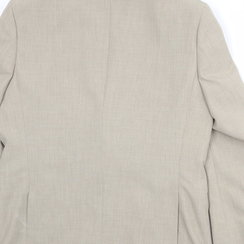 Greenwoods Mens Beige Polyester Jacket Suit Jacket Size 40 Regular