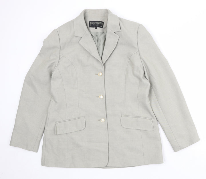 Debenhams Womens Grey Polyester Jacket Blazer Size 14