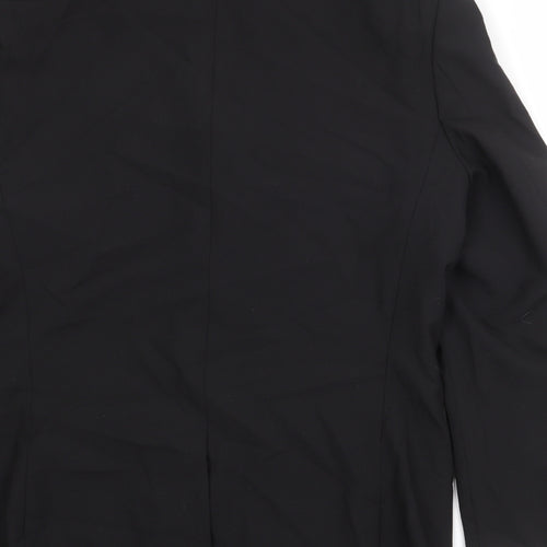 River Island Mens Black Wool Jacket Suit Jacket Size 42 Regular