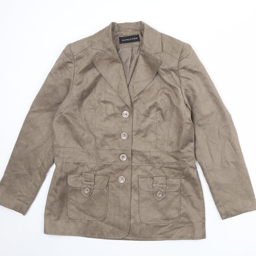 Wardrobe Womens Brown Jacket Blazer Size 14 Button