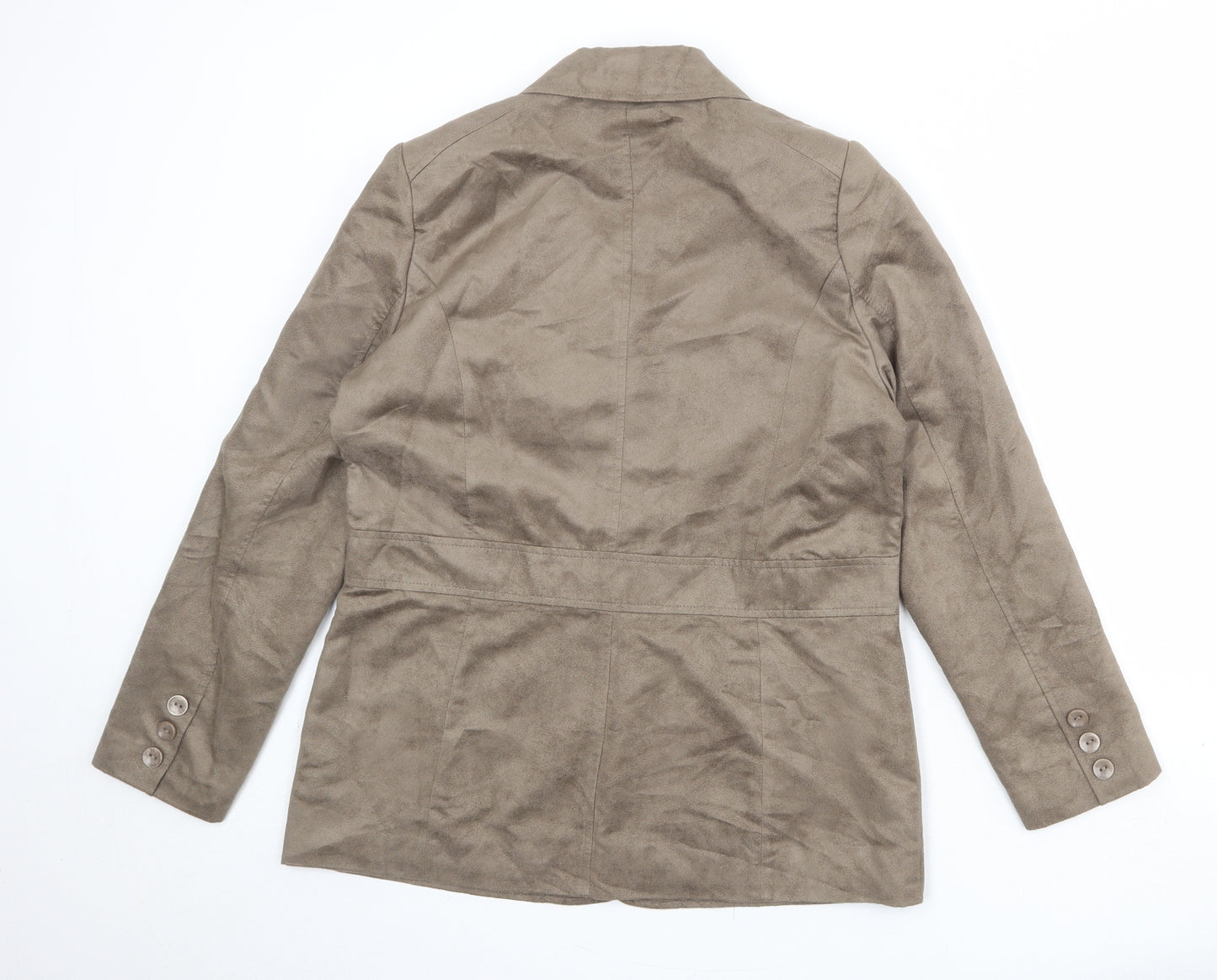 Wardrobe Womens Brown Jacket Blazer Size 14 Button