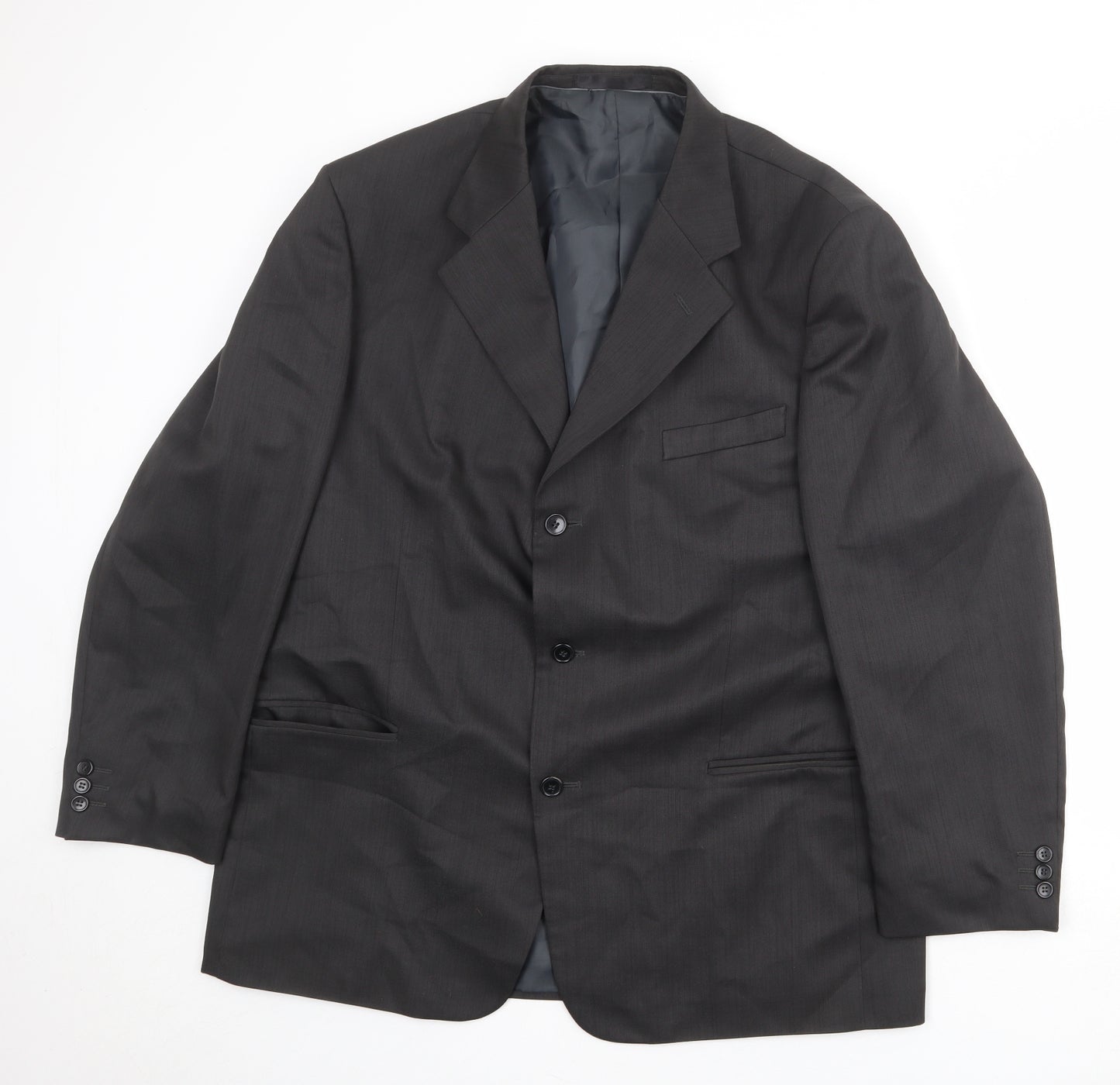 Armando Mens Grey Polyester Jacket Suit Jacket Size 46 Regular