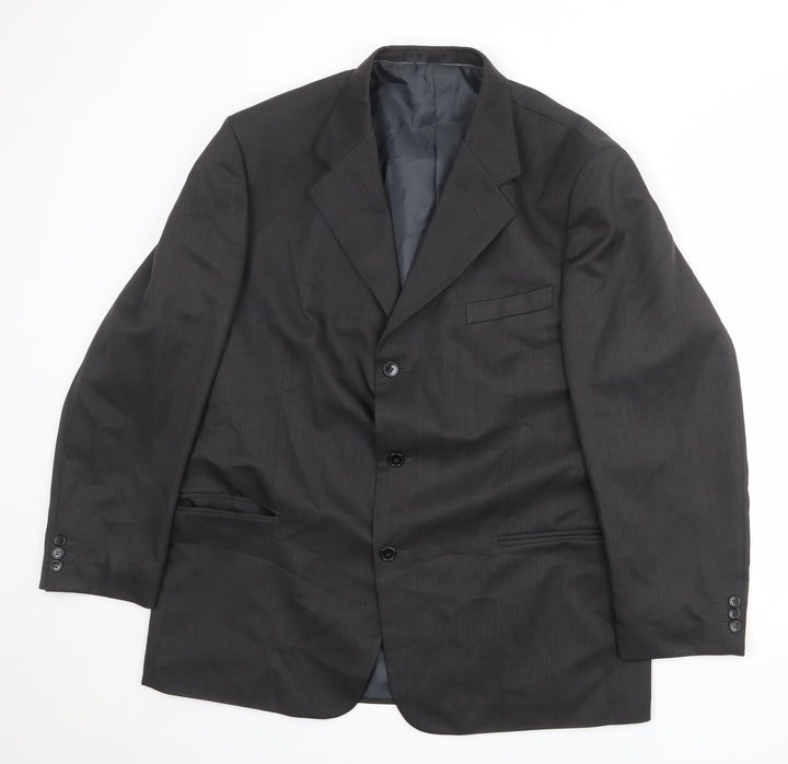 Armando Mens Grey Polyester Jacket Suit Jacket Size 46 Regular