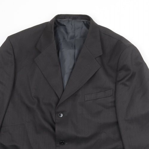 Armando Mens Grey Polyester Jacket Suit Jacket Size 46 Regular