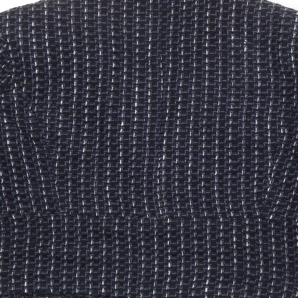 Minuet Womens Blue Geometric Jacket Blazer Size 20 Button