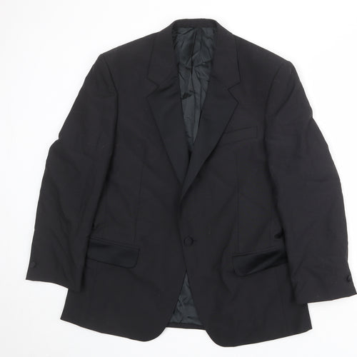 Exectutex Mens Black Polyester Jacket Suit Jacket Size 38 Regular