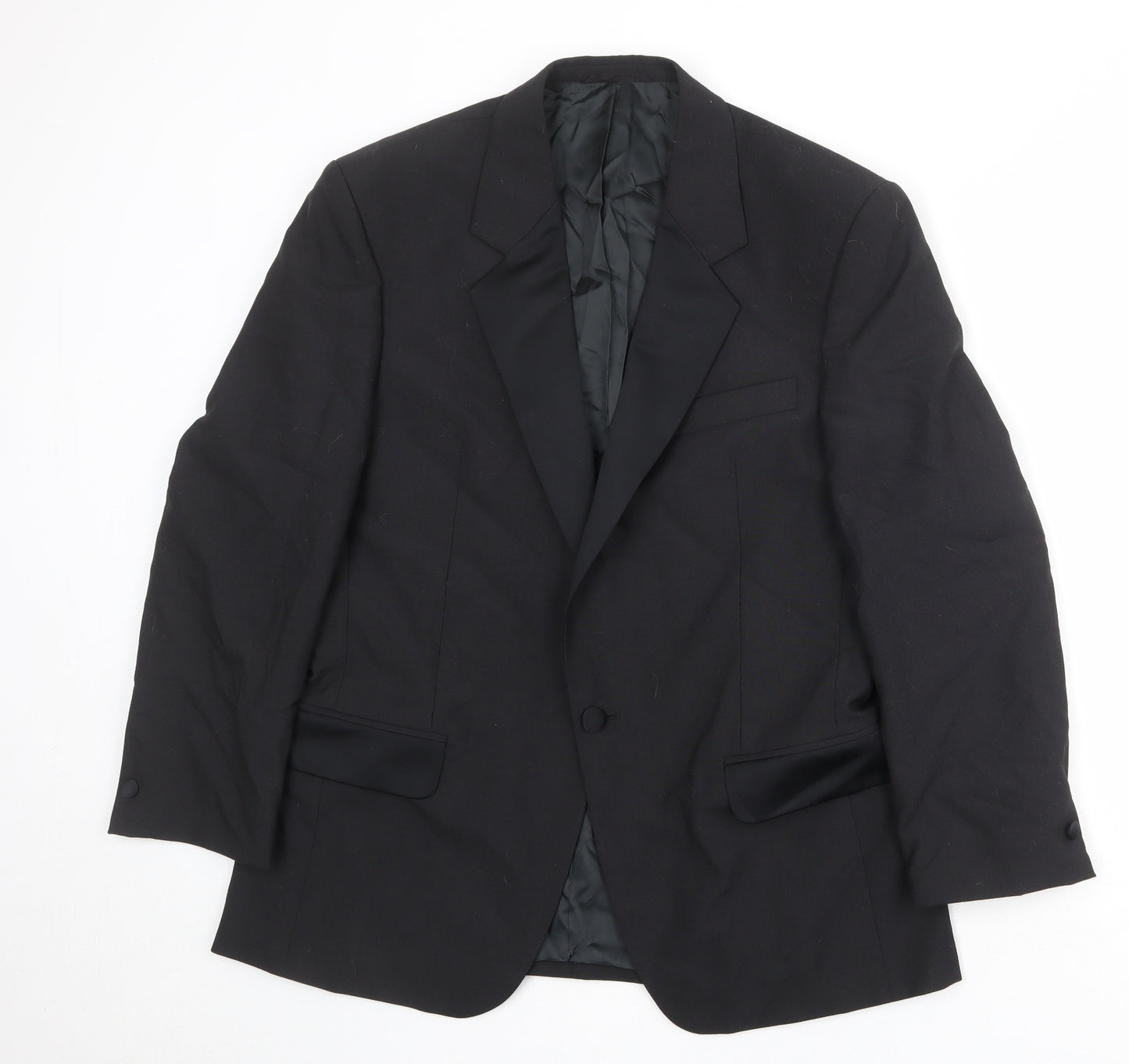 Exectutex Mens Black Polyester Jacket Suit Jacket Size 38 Regular