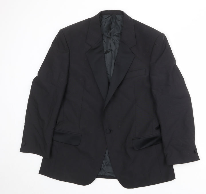 Exectutex Mens Black Polyester Jacket Suit Jacket Size 38 Regular