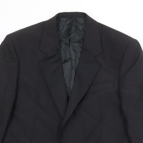 Exectutex Mens Black Polyester Jacket Suit Jacket Size 38 Regular