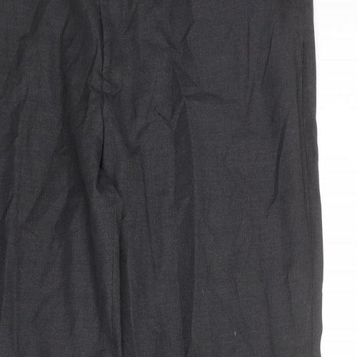 Moss Mens Grey Polyester Dress Pants Trousers Size 42 in Regular Zip