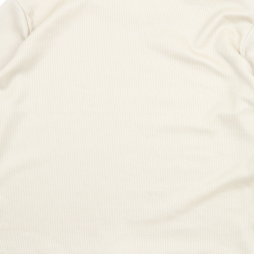 Principles Womens Beige Polyester Basic T-Shirt Size 14 Round Neck