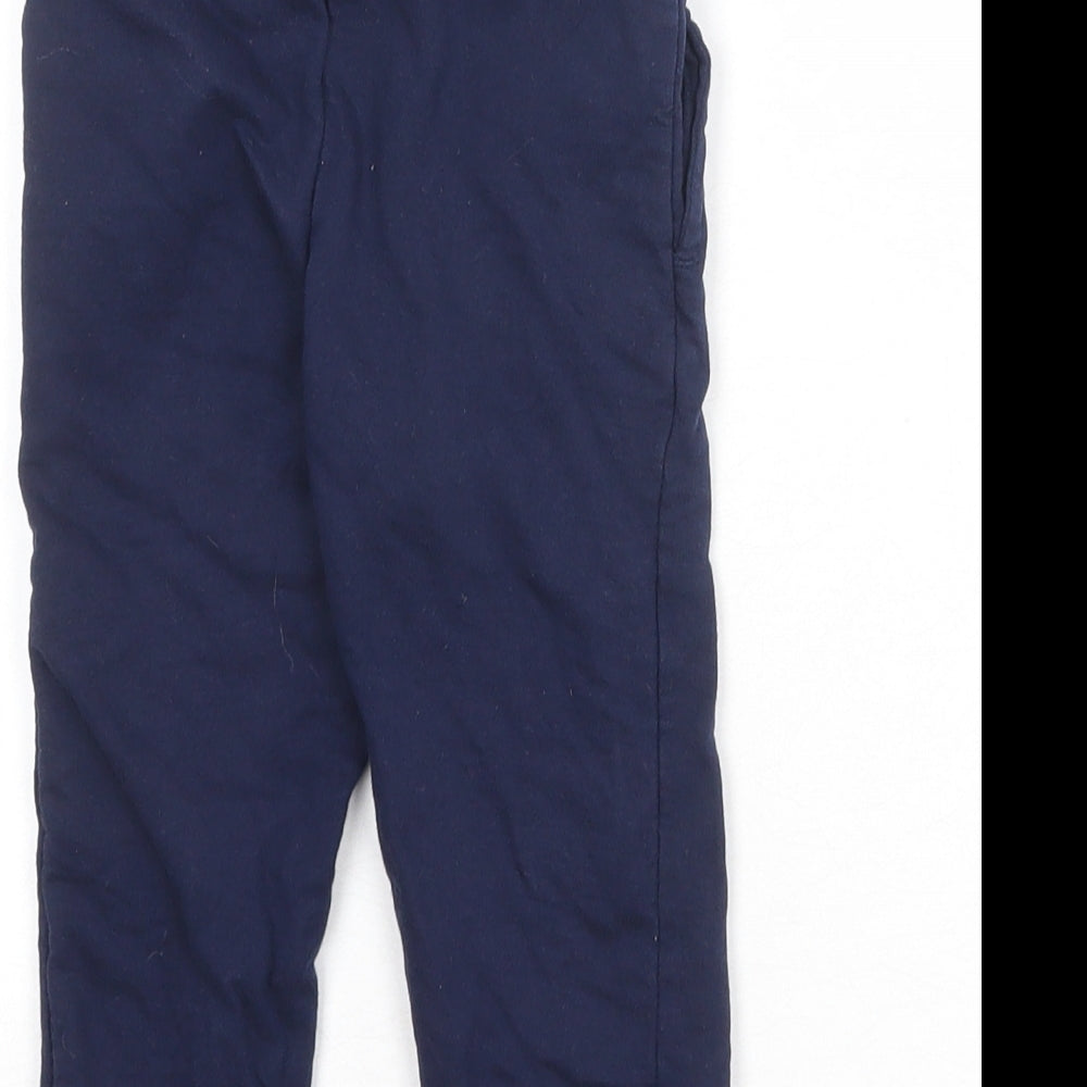 DKNY Boys Blue 100% Cotton Jogger Trousers Size 2 Years Regular Drawstring