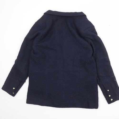 Lipsy Womens Blue Jacket Blazer Size 14 Button