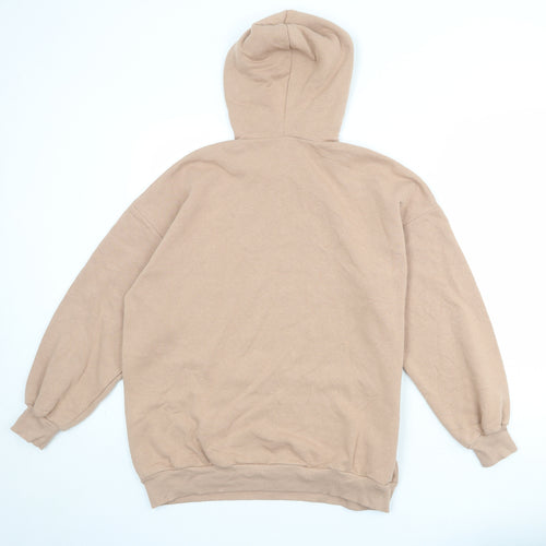 Boohoo Womens Pink Cotton Pullover Hoodie Size XS Pullover