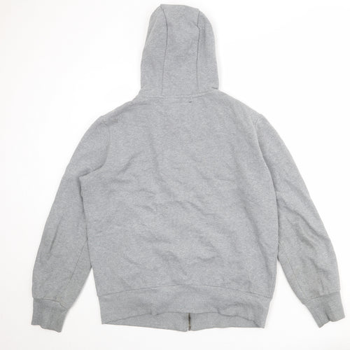 Firetrap Mens Grey Cotton Full Zip Hoodie Size XL