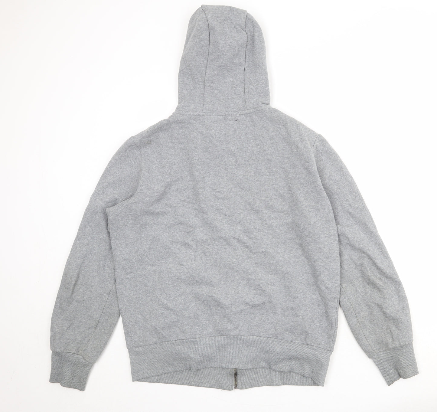 Firetrap Mens Grey Cotton Full Zip Hoodie Size XL