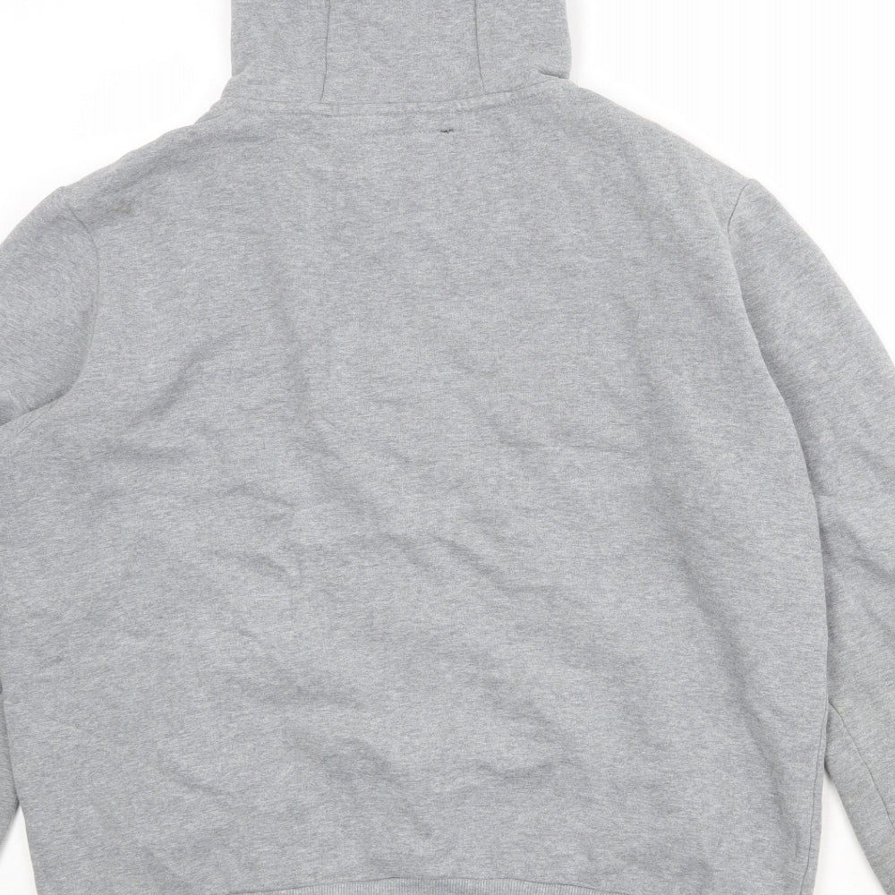 Firetrap Mens Grey Cotton Full Zip Hoodie Size XL