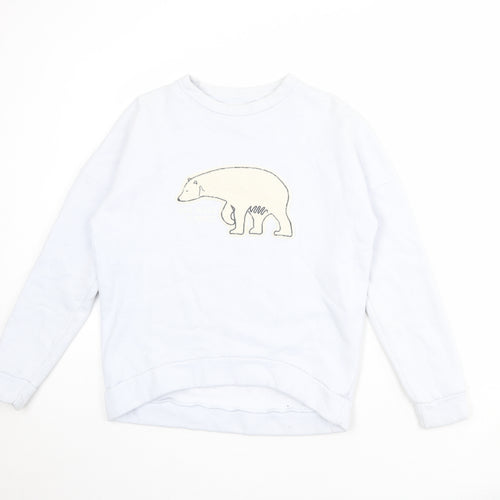 Jack Wills Womens Blue Cotton Pullover Sweatshirt Size M Pullover - Polar Bear
