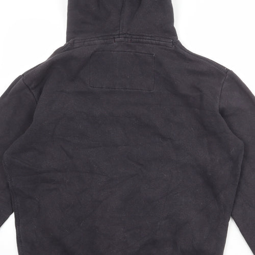Superdry Mens Black Cotton Pullover Hoodie Size M